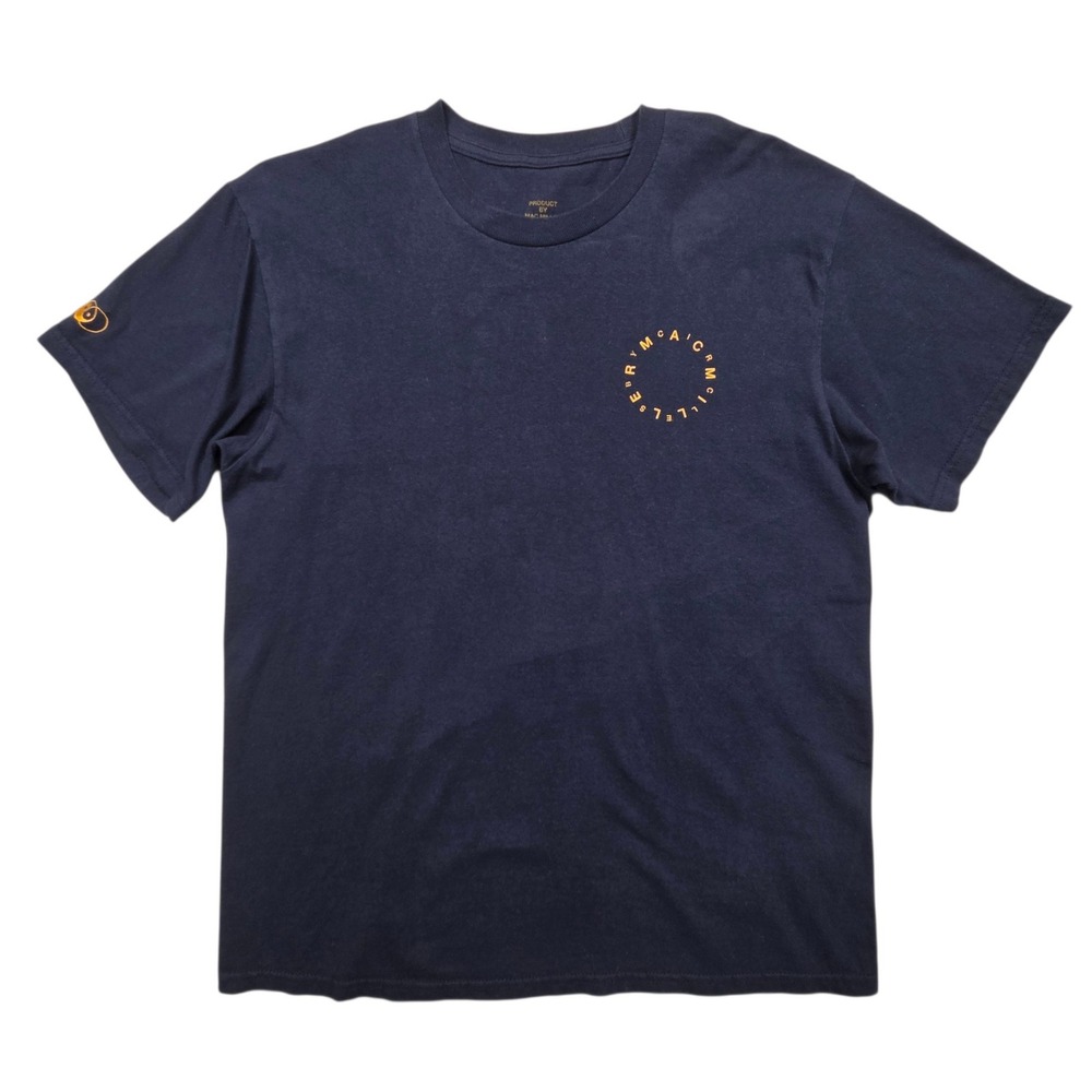 Mac Miller Swimming Circles T-Shirt Mens Large Navy Blue Yin Yang Embroidered